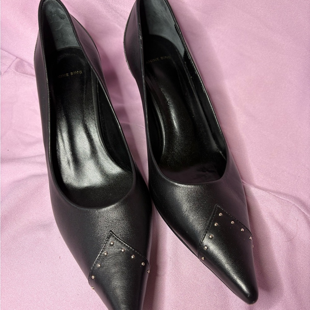 Anine Bing Black Studded Women's Shoes